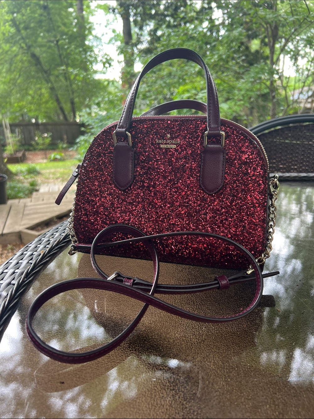 kate spade Mini Reiley Laurel Way Glitter Satchel